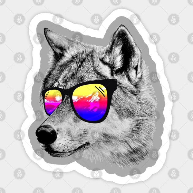 Cool Wolf Sticker by clingcling